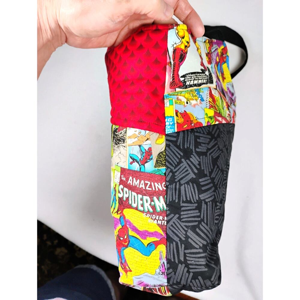 Handmade Superhero Comic Book Print Tote Bag Cloth Shoulder Bag Gift - Picture 3 of 12